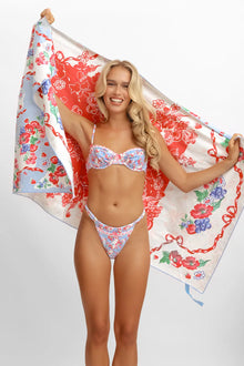 Women | Reversible Packable Beach Towel | Summer Berries