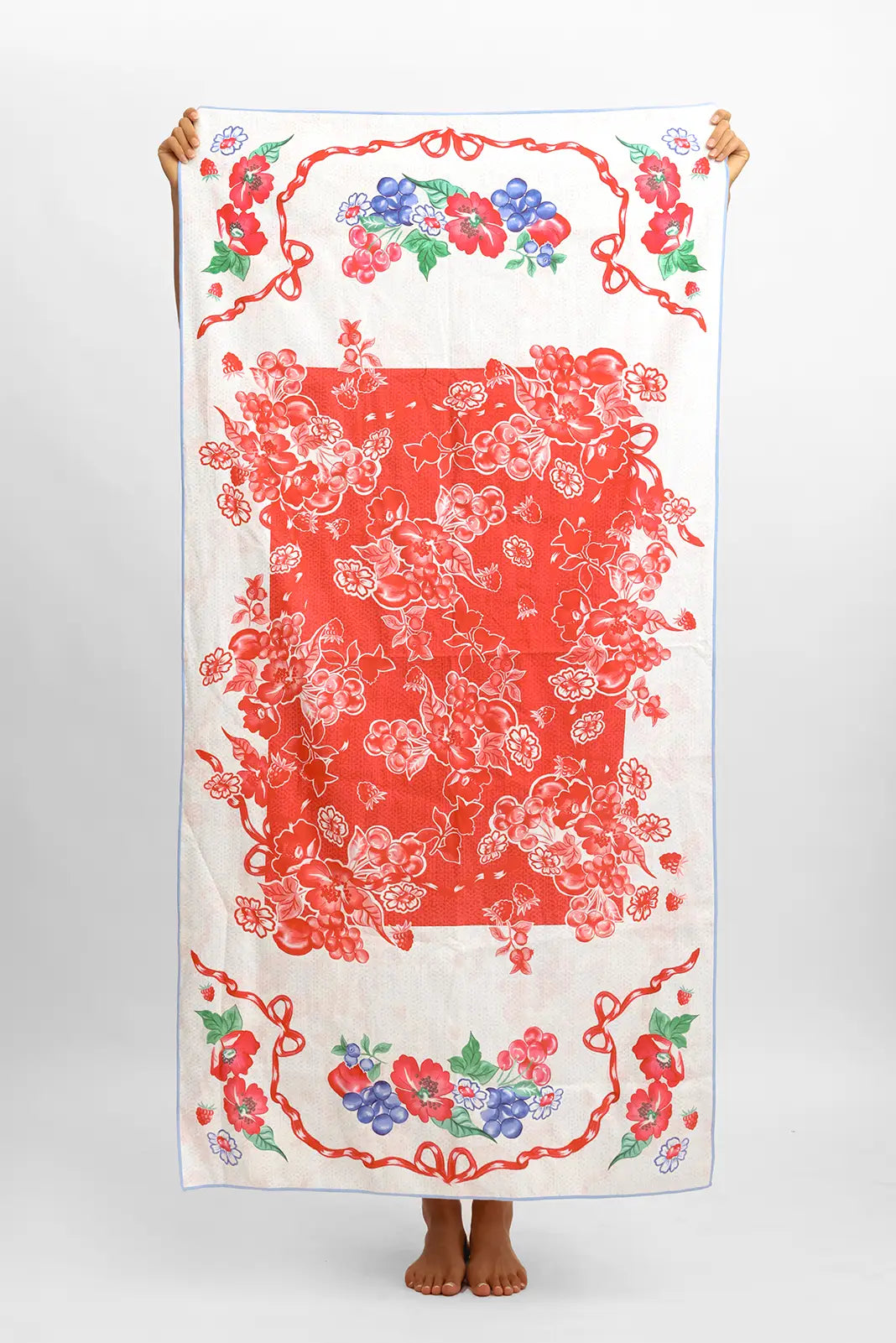 Women | Reversible Packable Beach Towel | Summer Berries
