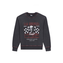 Sweatshirt With Racing Skull Serigraphy | Women | Black Washed