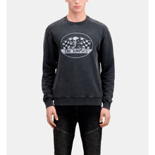 Sweatshirt With Racing Skull Serigraphy | Men | Black Washed