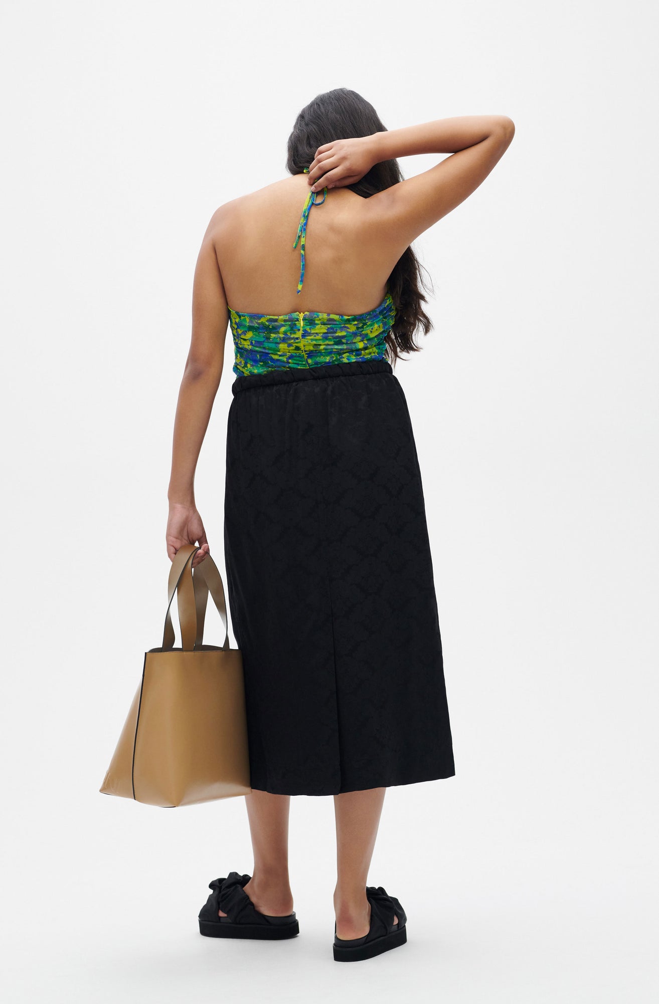 Mesh Ruched Halter Top | Sulphur Spring