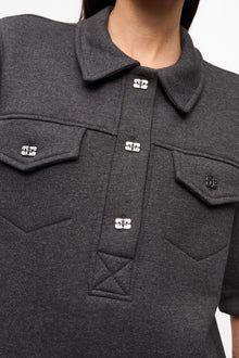 Heavy Fleece Mini Dress | Phantom