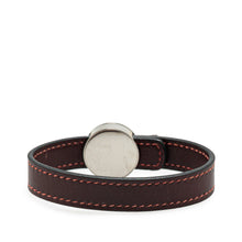 Hermes | Pre-Owned Leather Clou de Selle Bracelet | Brown/Dark Brown