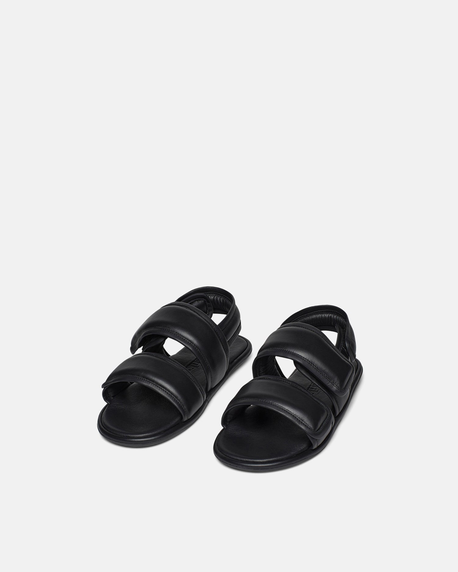 Womens | Tarrus Rounded Toe Padded Flat Sandals | Black