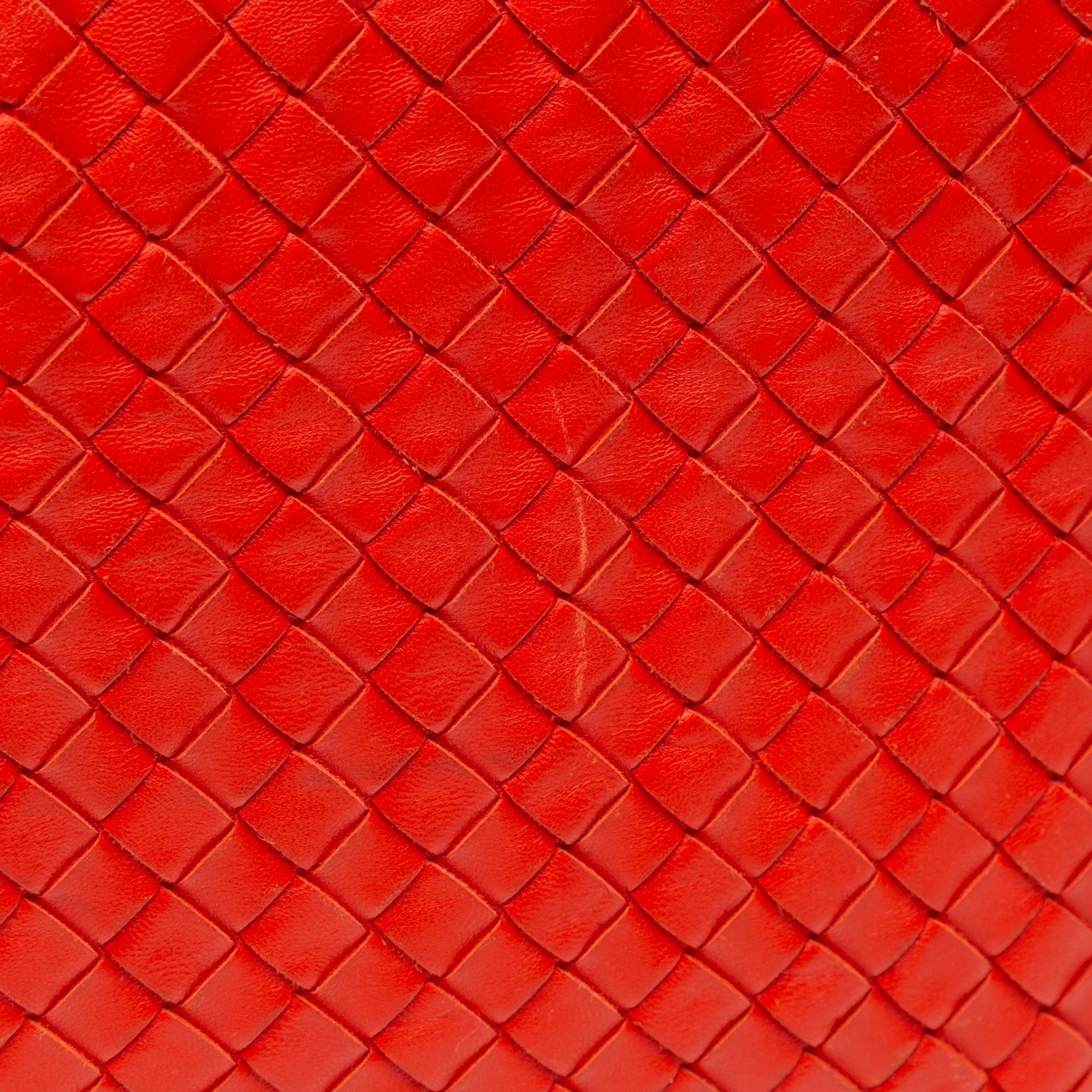 Bottega Veneta | Pre-Owned Nappa Intrecciato Cube Shoulder Bag | Red