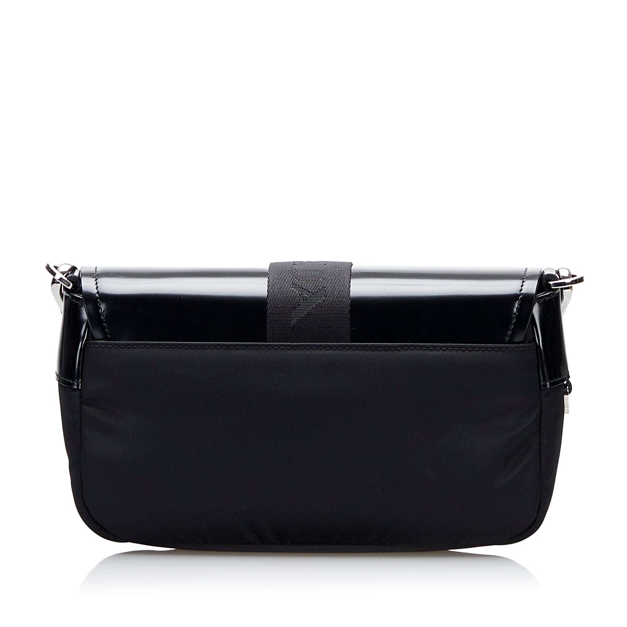 Prada | Pre-Owned Re-Nylon & Spazzolato Pocket Crossbody | Black