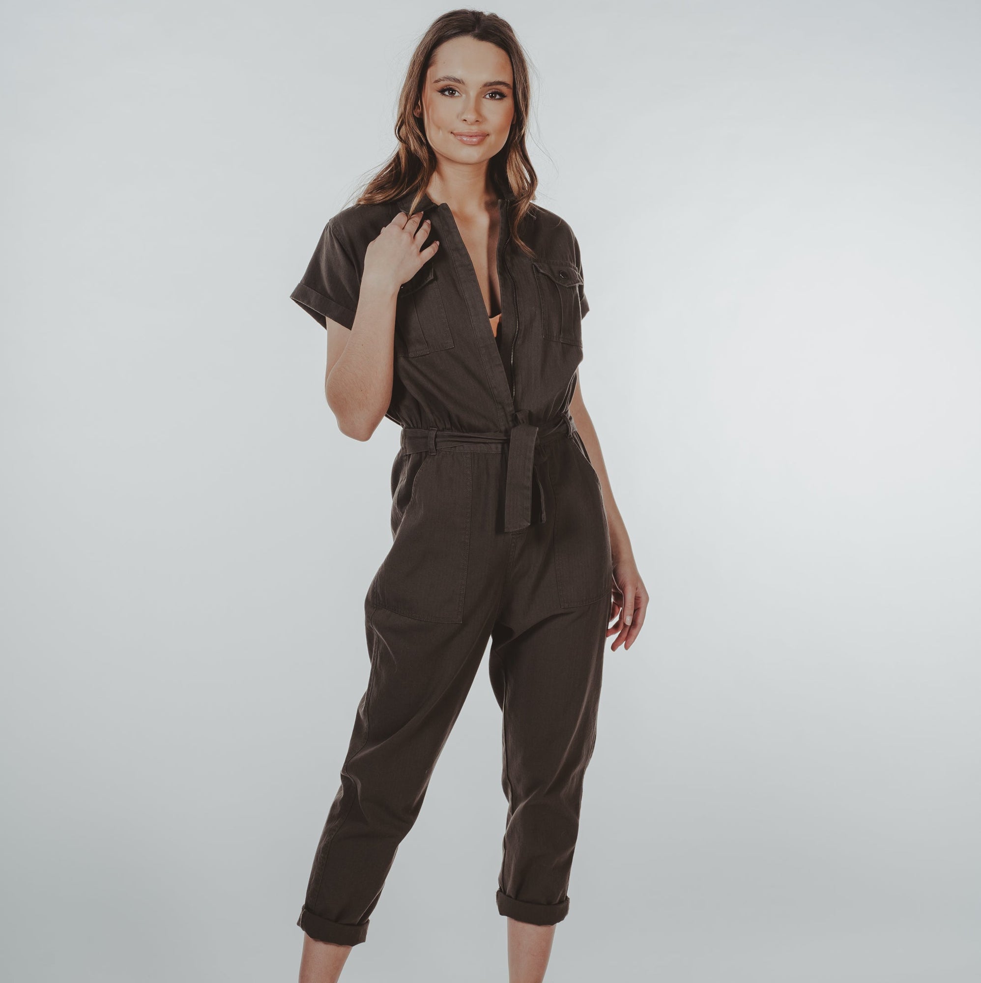 Women | Utility Jumpsuit | Olive
