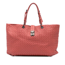 Bottega Veneta | Pre-Owned Medium Nappa Intrecciato Capri Tote | Red/Indian Red