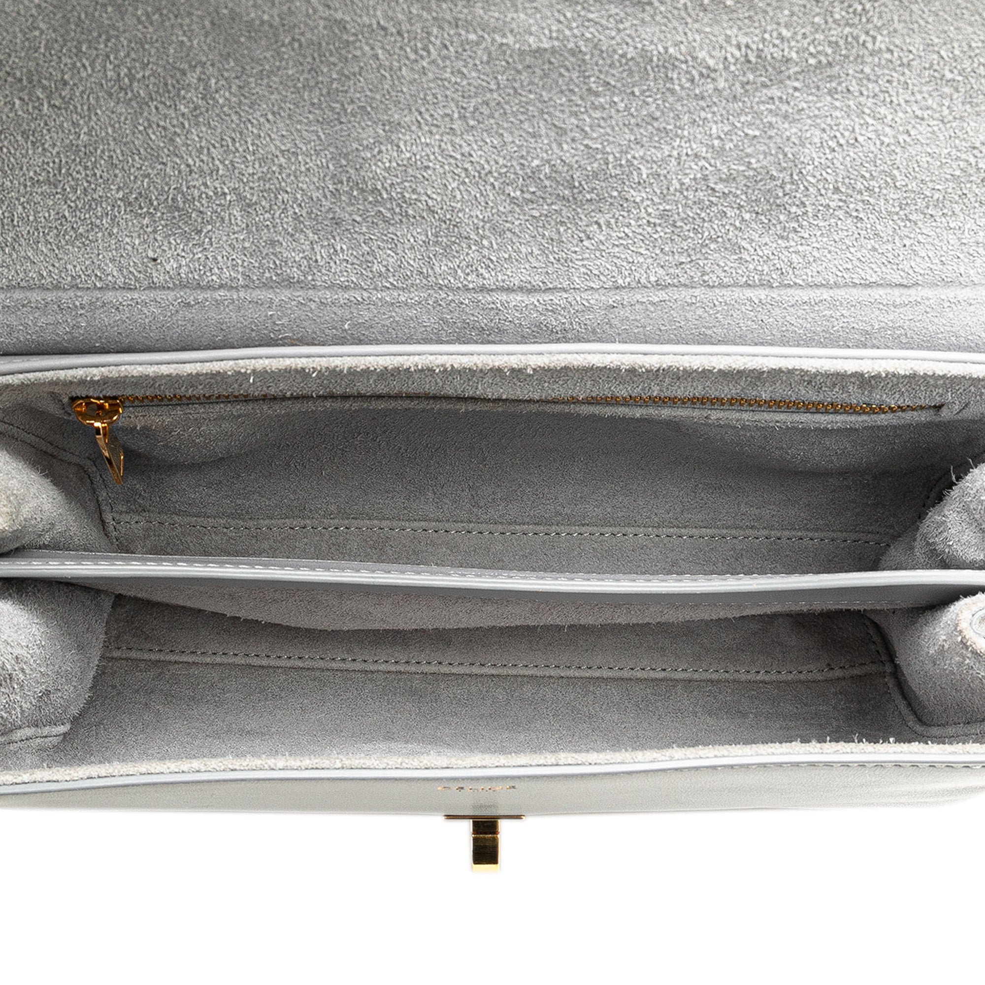 Celine | Pre-Owned Teen Smooth Calfskin Soft 16 Crossbody | Gray