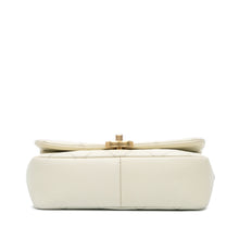 Chanel | Pre-Owned Small Quilted Caviar Chain Melody Flap - I | White/Ivory