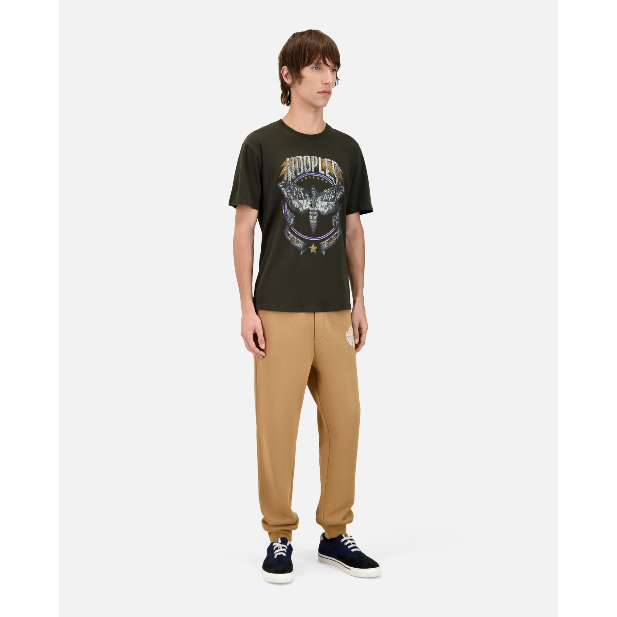 T-Shirt With Skull Butterfly Serigraphy | Men | Dark Green