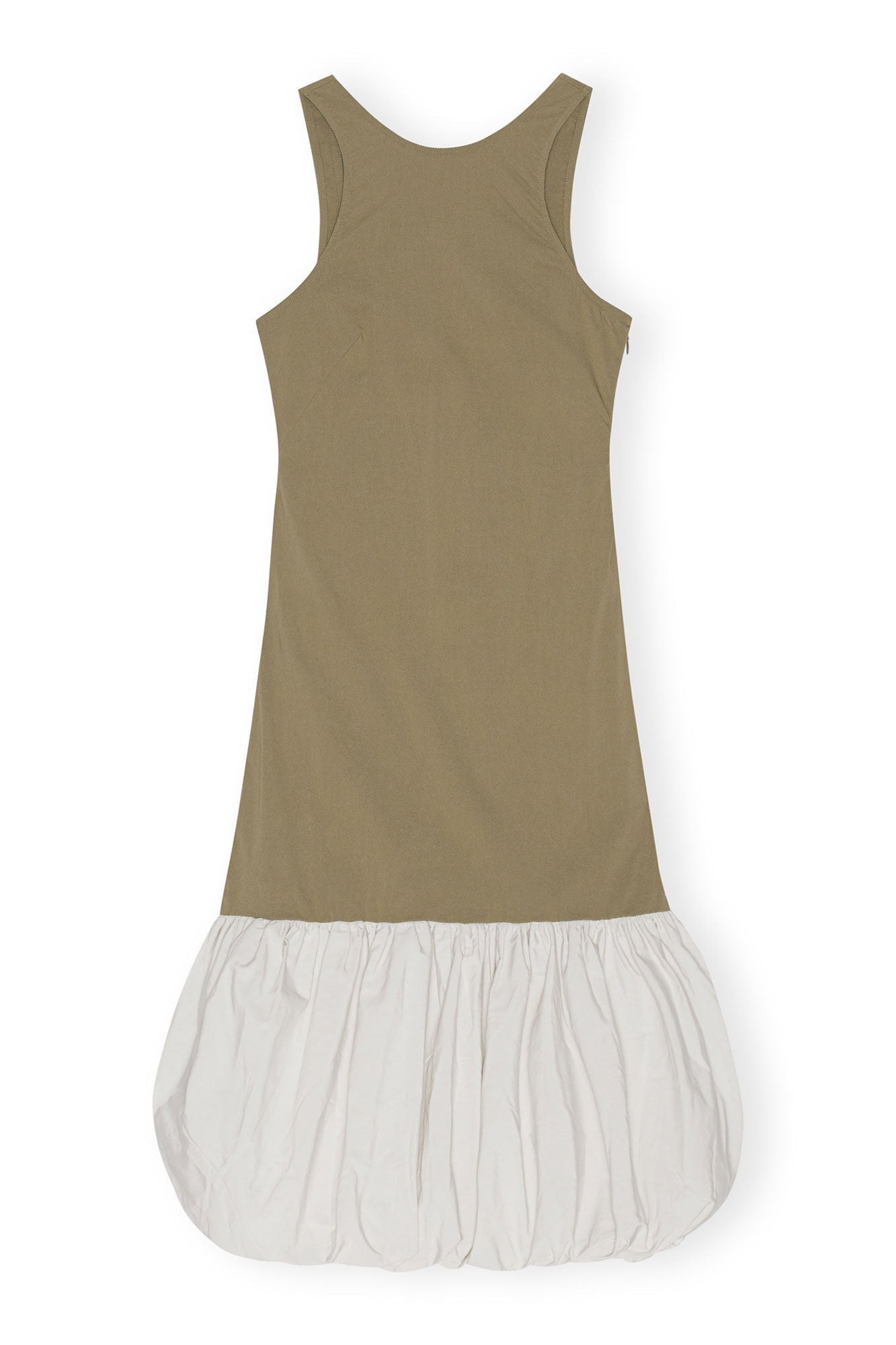 Taffeta Mix Open Back Dress | Aloe