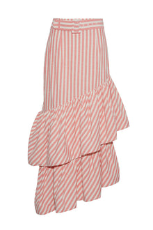 Terra Skirt | Ivory Pink Stripe Seersucker