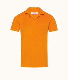 Terry Towelling Tailored Fit Cotton Towelling Polo Shirt | Ember