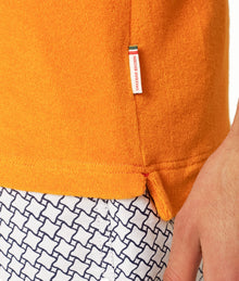 Terry Towelling Tailored Fit Cotton Towelling Polo Shirt | Ember