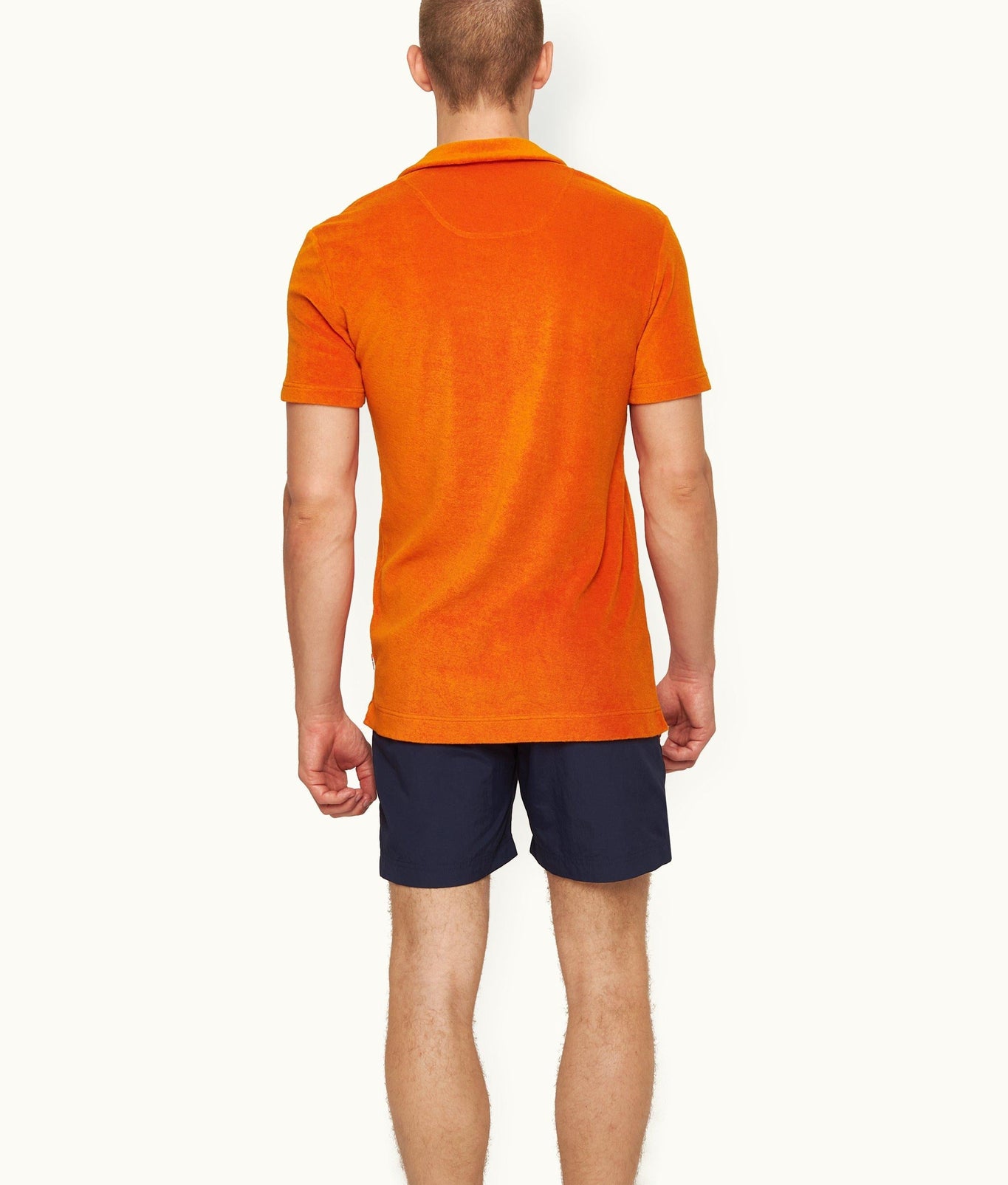Terry Towelling Tailored Fit Organic Cotton Towelling Resort Polo Shirt | Tiger Lily