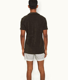 Terry Towelling Tailored Fit Resort Towelling Polo Shirt | Truffle