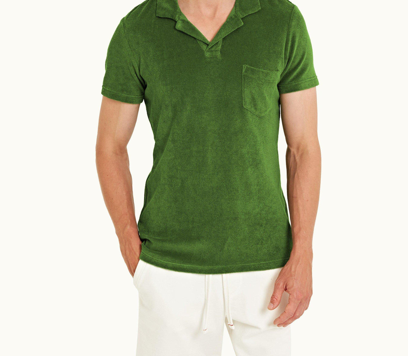 Terry Towelling Tailored Fit Towelling Polo Shirt | Conifer
