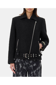 Textured Boucle Wool Jacket | Black