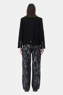 Textured Boucle Wool Jacket | Black