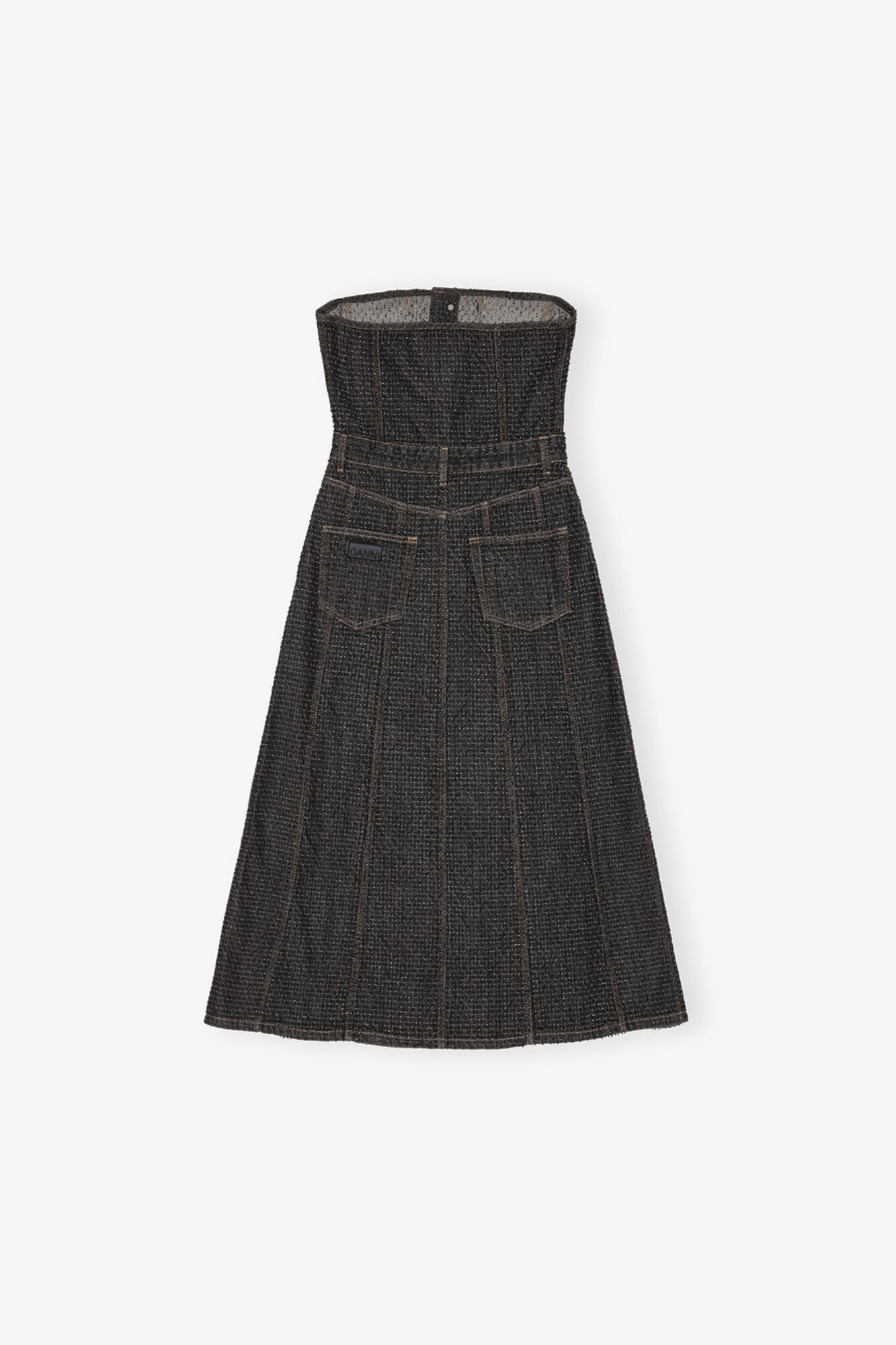 Textured Midi Dress | Black