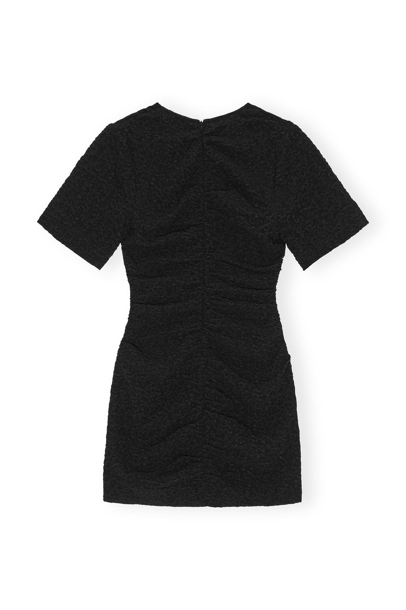 Textured Suiting Mini Dress | Black