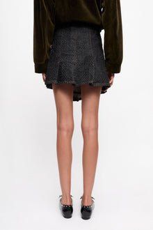 Textured Wrap Skirt | Black