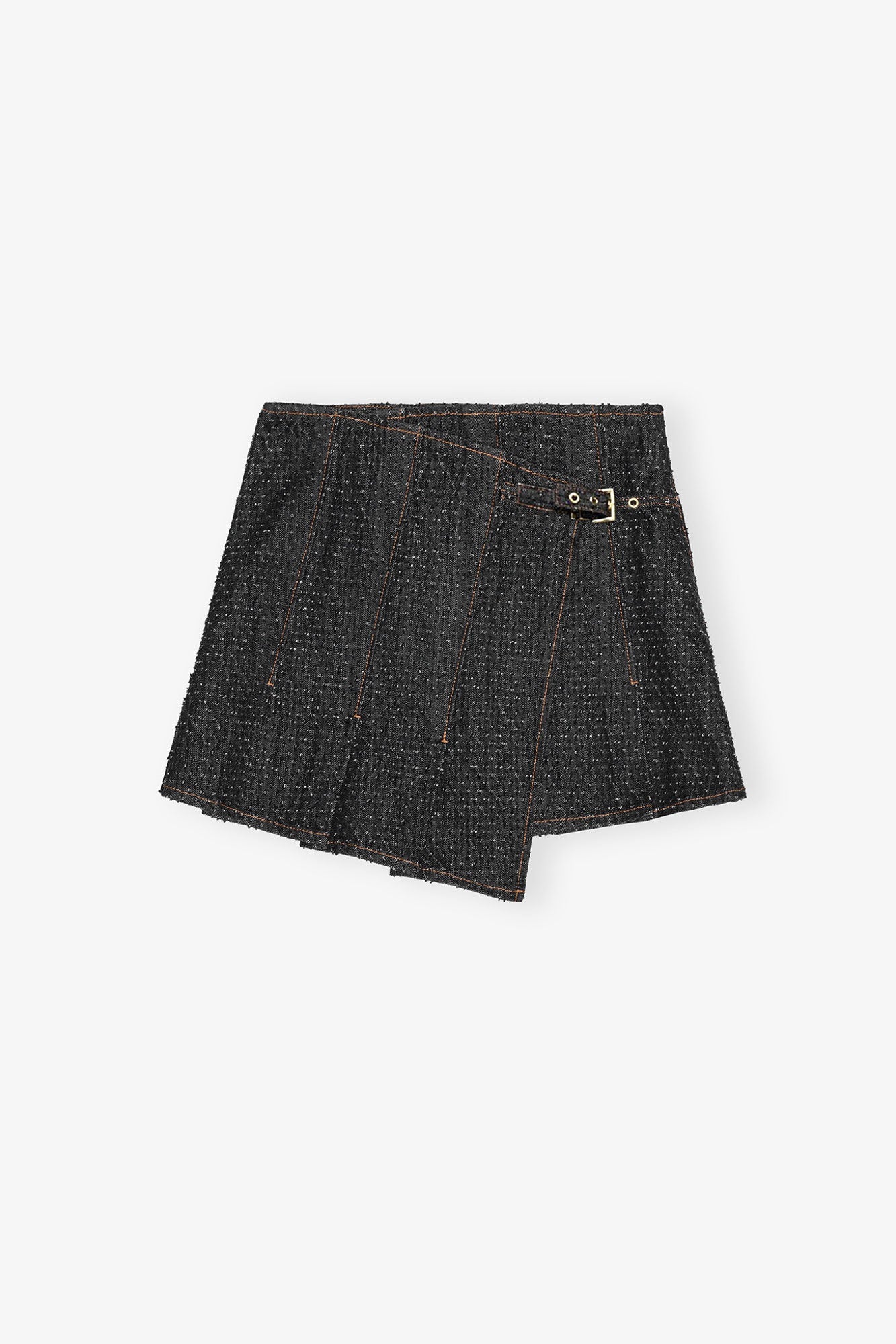 Textured Wrap Skirt | Black