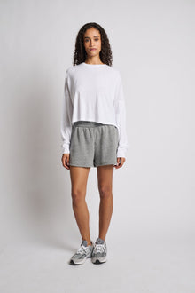 Year of Ours | The Pe Sweatshort | Light Heather Grey
