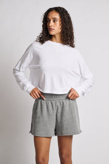 Year of Ours | The Pe Sweatshort | Light Heather Grey