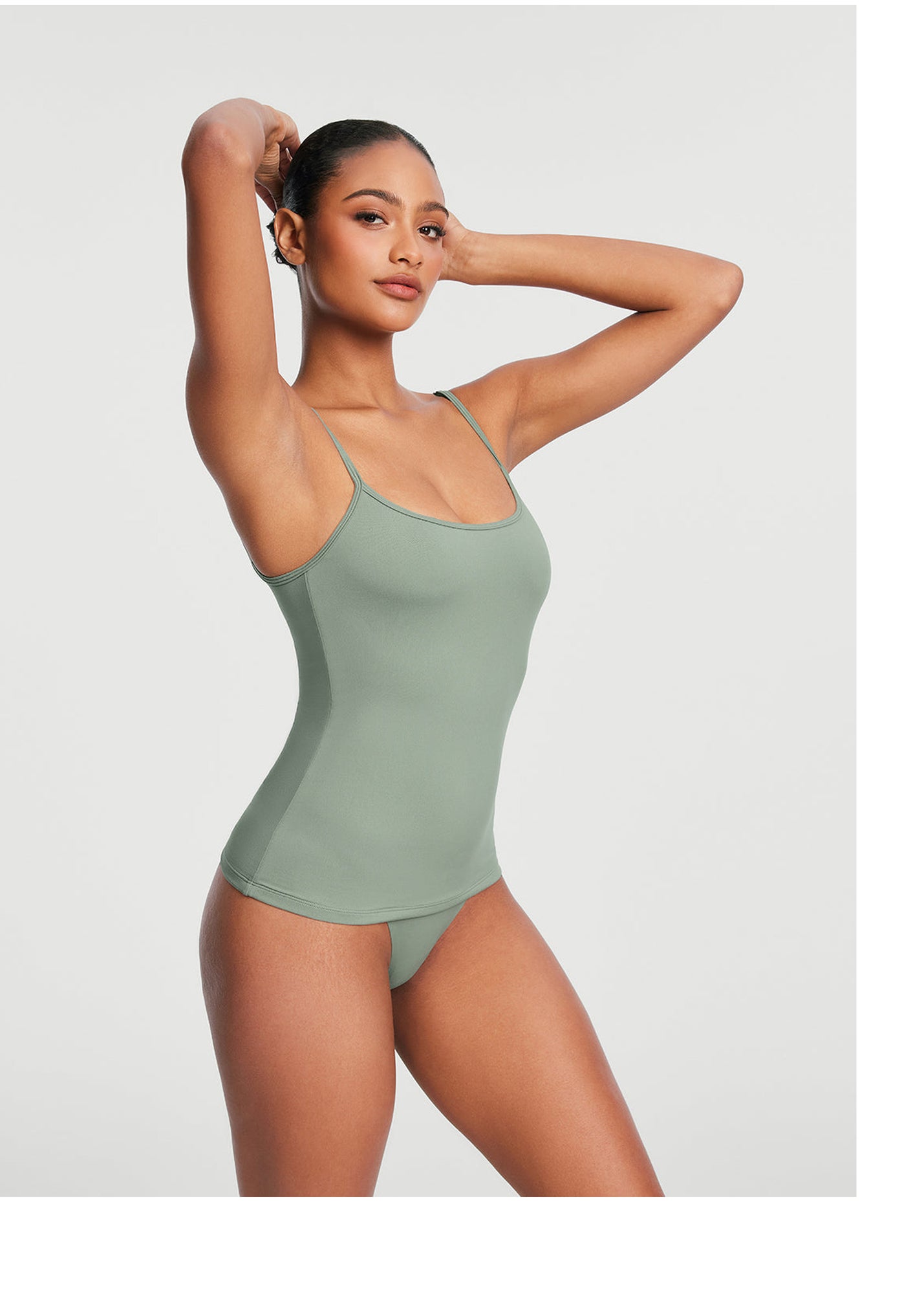 Thin Strap Tank Top | Sage Green