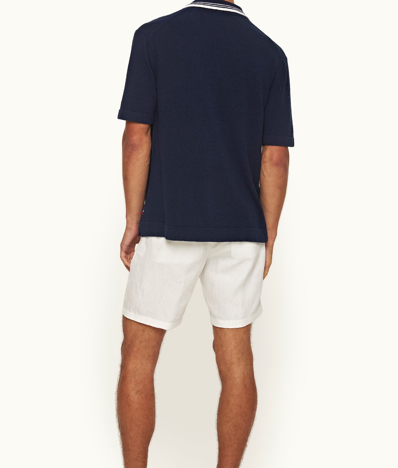 Tiernan Classic Fit Capri Collar Stripe Tipping Boucle Shirt | Azul Blue/White