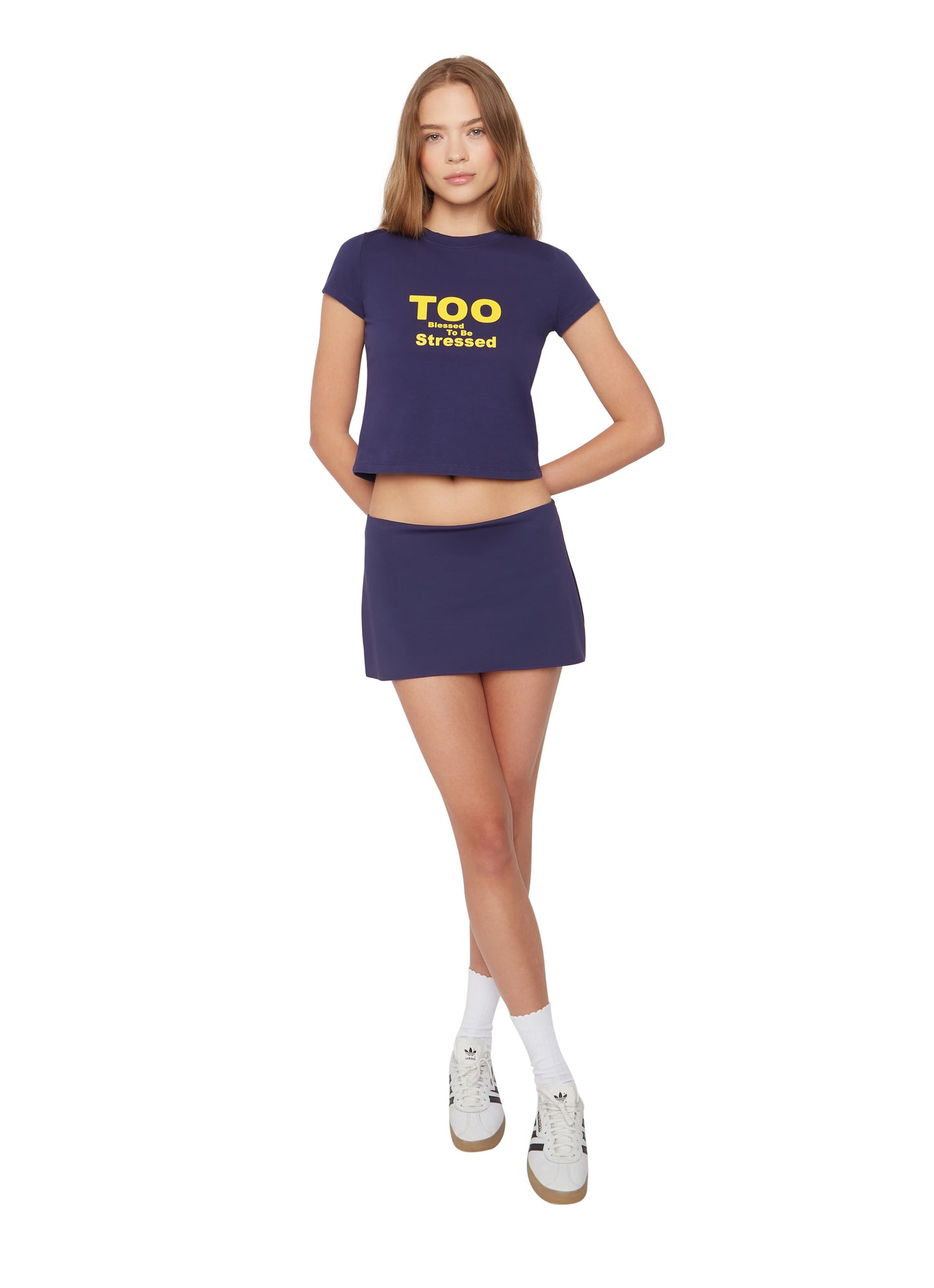 Womens | Blessed Tee | Navy