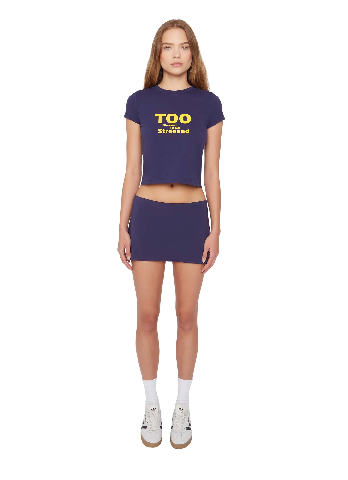 Womens | Blessed Tee | Navy
