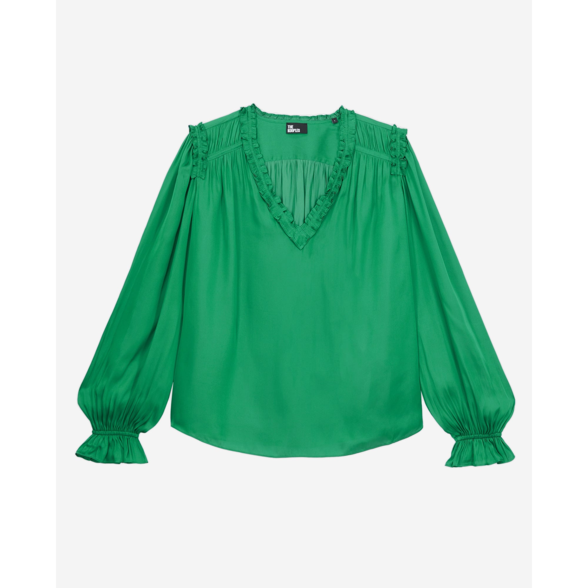 Top With Shirring | Women | Green