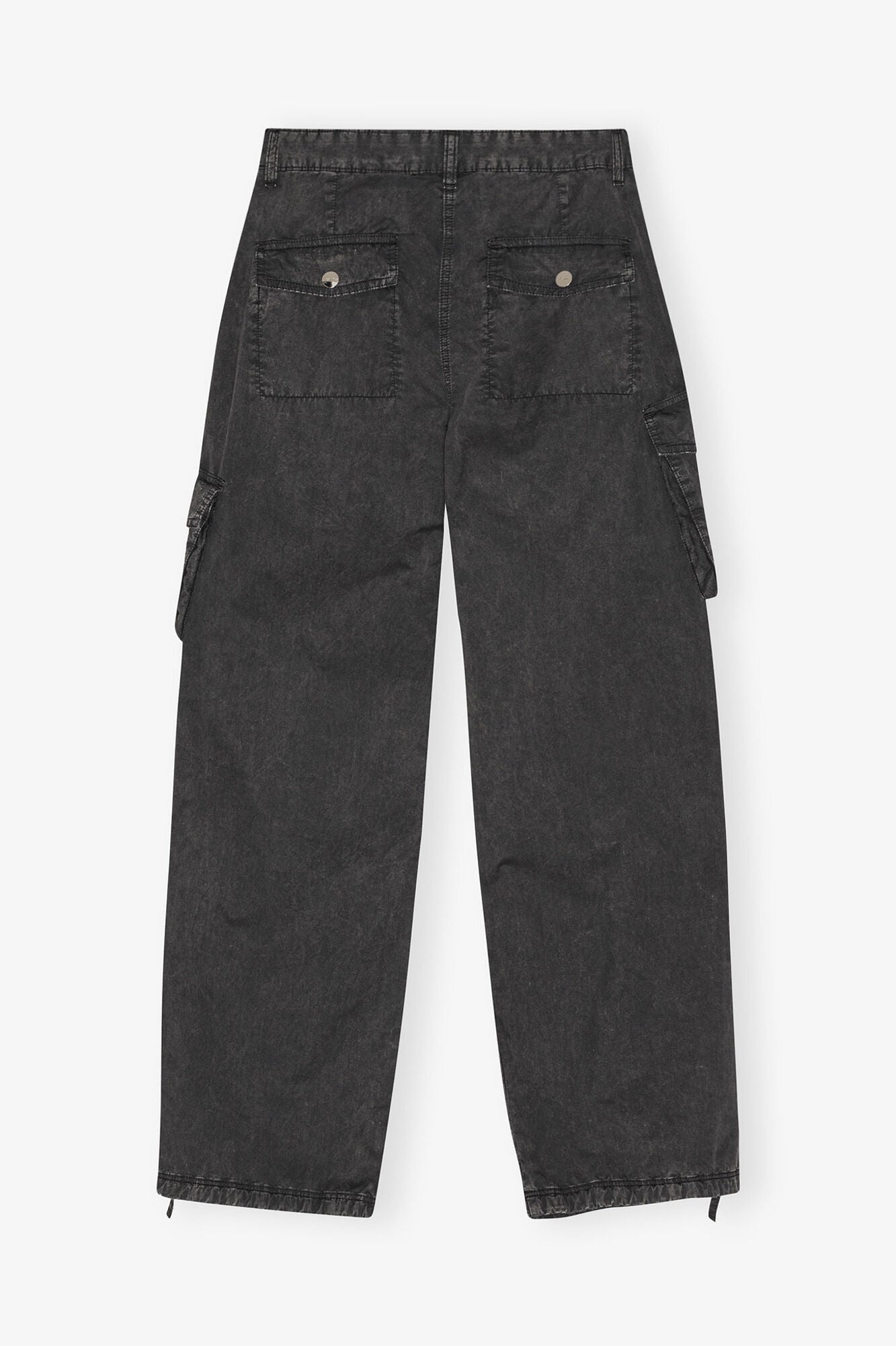 Trouseres in Black Washed Twill | Phantom