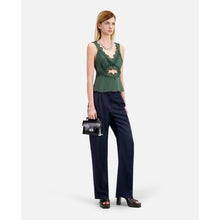 Trousers With Chains | Women | Navy Blue