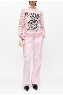 Trousers in Washed Cotton Twill | Primrose Pink