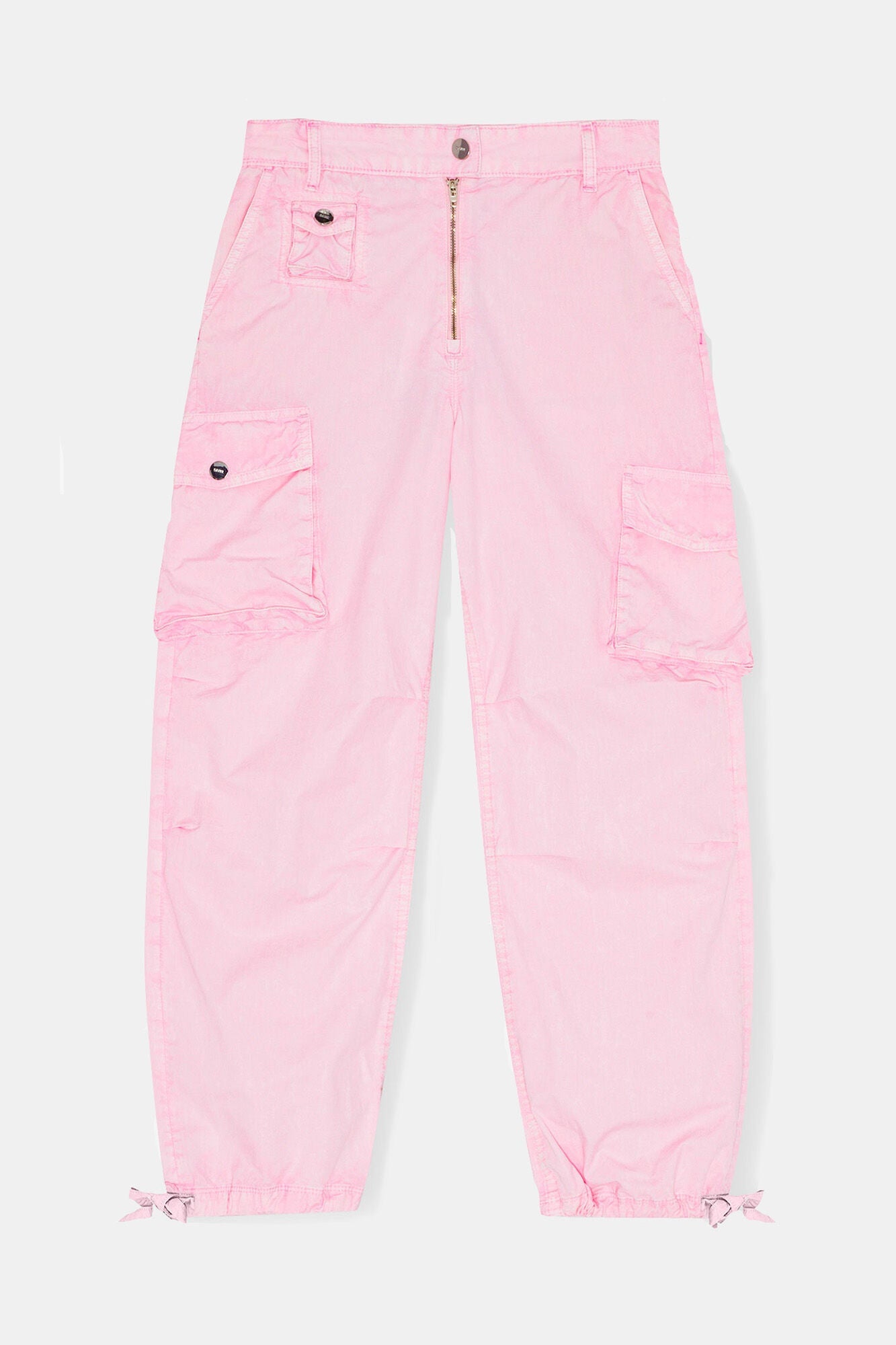 Trousers in Washed Cotton Twill | Primrose Pink