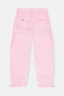 Trousers in Washed Cotton Twill | Primrose Pink