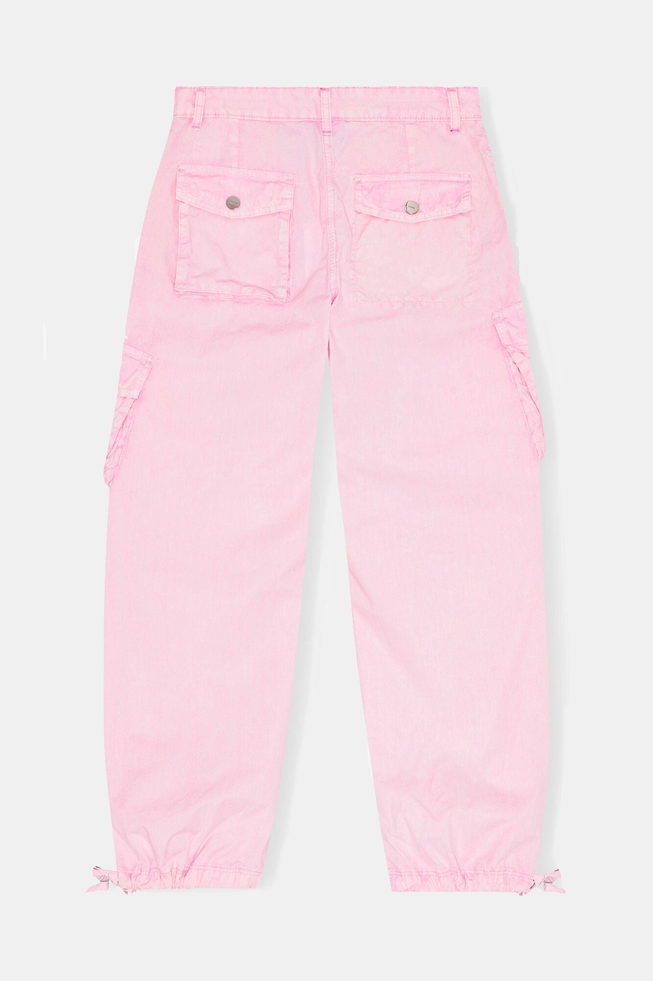 Trousers in Washed Cotton Twill | Primrose Pink