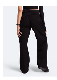 Tummy Control Wide Leg Pants | Black