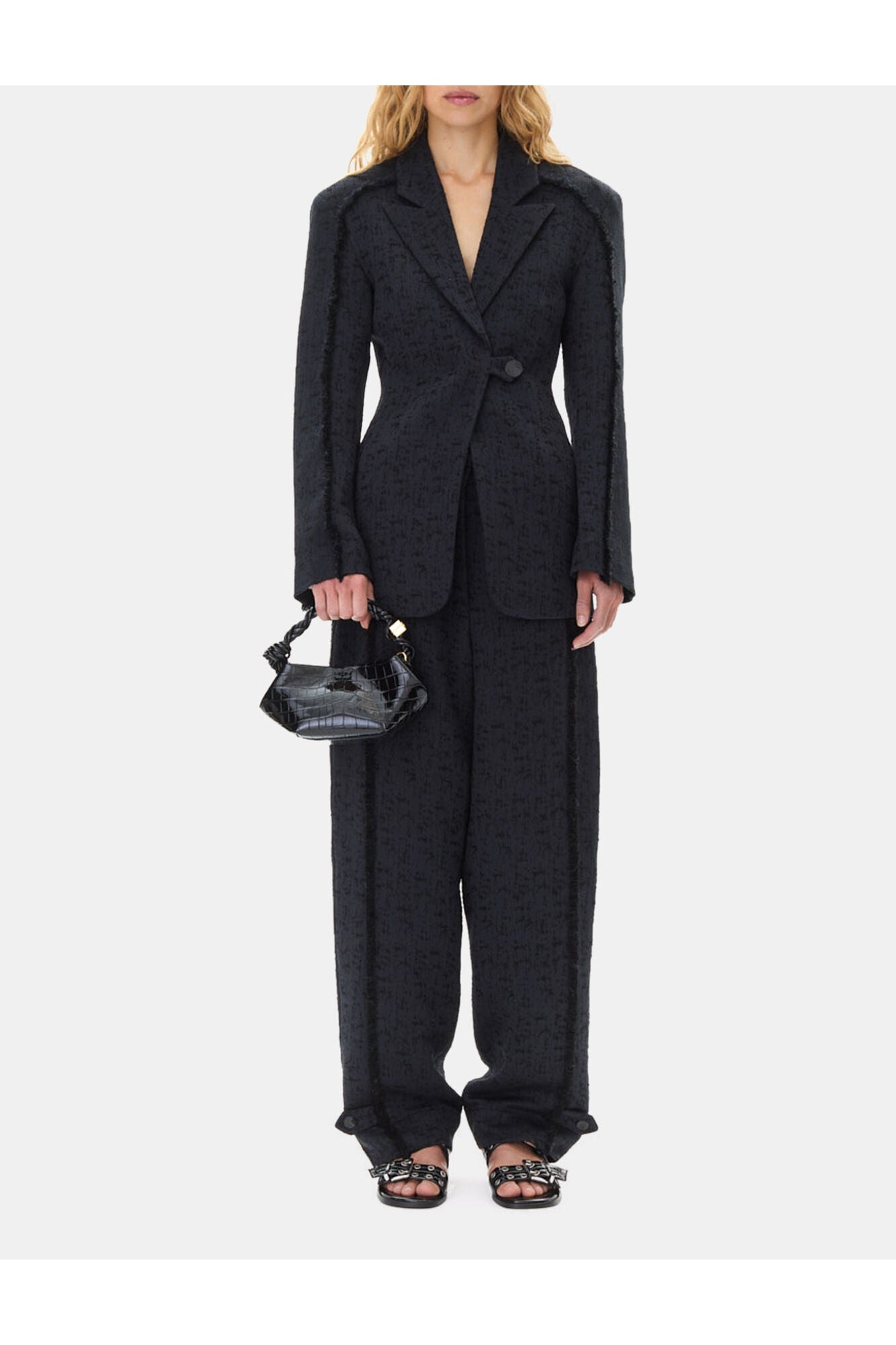 Tweed Suiting Blazer | Black