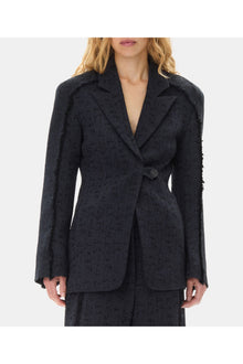 Tweed Suiting Blazer | Black