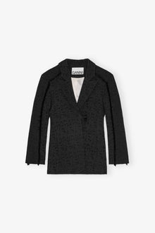 Tweed Suiting Blazer | Black