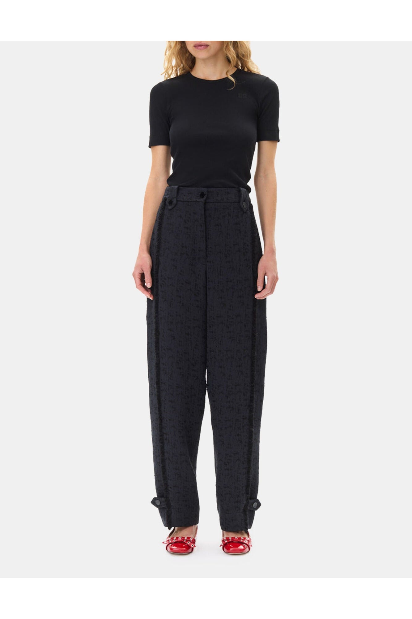Tweed Suiting Trousers | Black