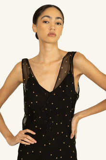 Twila Dress | Black Polka Dot