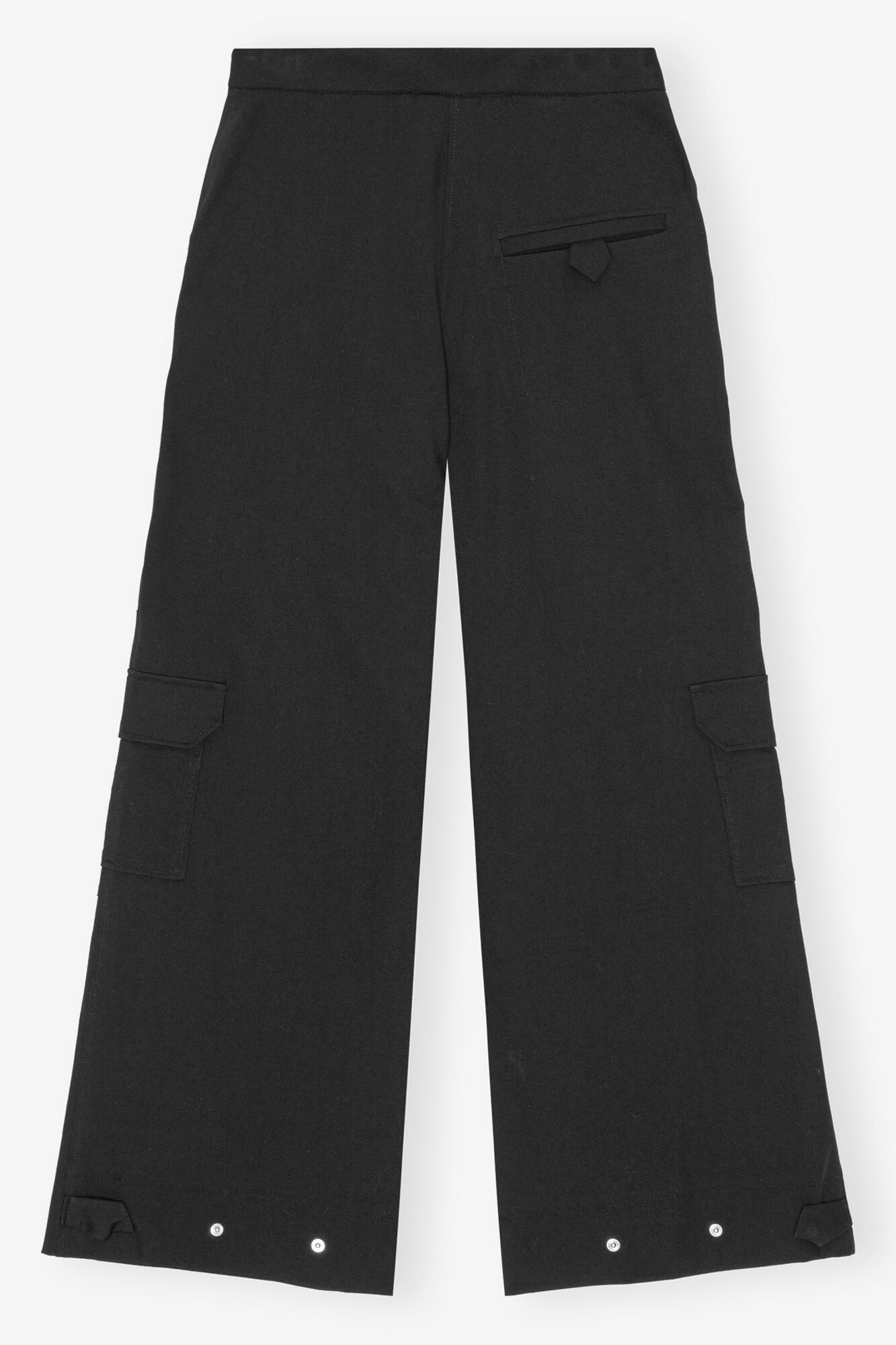 Twill Suiting Cargo Trousers | Black