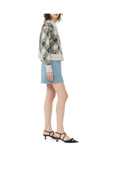 Twill Wool Suiting Mini Skirt | Heather