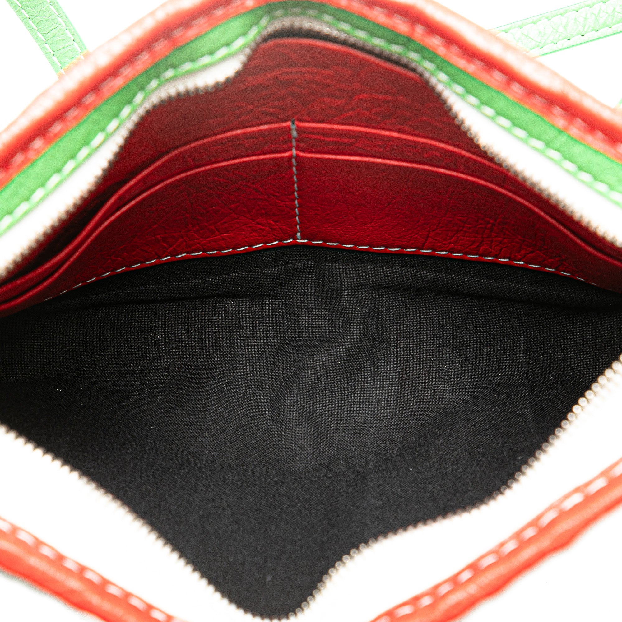 Balenciaga | Pre-Owned Lambskin Bazar Crossbody | Green